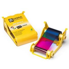 Ribbon Cartridge﻿ COLOR YMCKO. Para impresoras ZEBRA ZXP3 R2 Series. Aproximadamente para 280 tarjetas