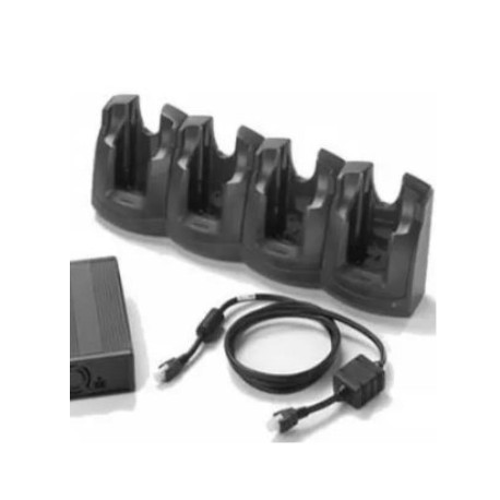 Zebra Cargador 4 Slot para Terminales MC3190, MC32 y MC33. Incluye Fuente de Alimentación. Necesita Cable C13