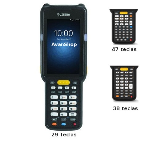 Zebra MC330X Con Mango, Android, 4-32GB, WGA 4", IP54, WiFi ax, BT, Lector SE4770 2D, 38 Teclas. Incluye Batería 7000mAh