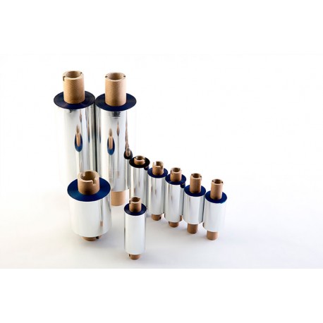 110mm x 74m Ribbon MEZCLA CERA-RESINA AM1 Alta Calidad OUT Core de 12,7mm Media Pulgada. CAJA con 24 Ribbons