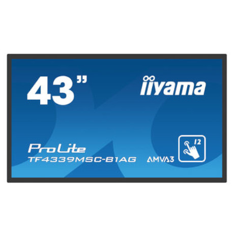 iiyama Monitor Táctil ProLite TF4339 109,2 cm 43'', Projected Capacitive, 12 TP, Full HD. Garantía 3 años