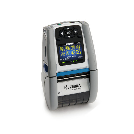 Zebra ZQ610 Plus Sanidad Impresora Portátil de Recibos Y Etiquetas. 48mm Ancho. WiFi 6, BT 5.0, USB. Incluye Correa Hombro y Clip Cinturón. Sin Alimentador