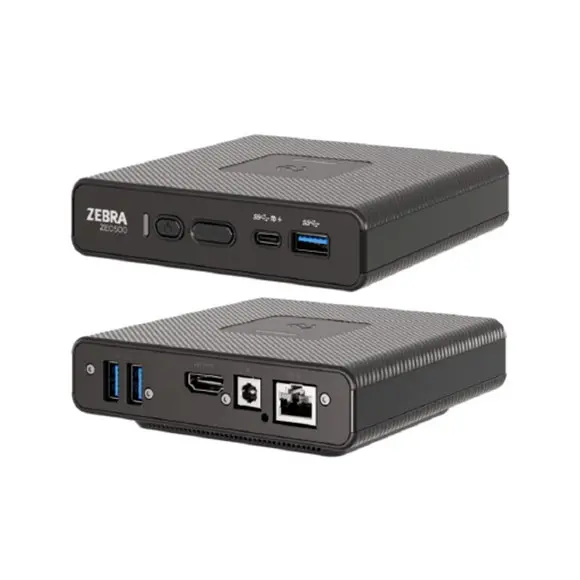 Zebra ZEC500V Ordenador Android GMS, Sin Ventilador, 6-64GB, WiFi 6E Tribanda, BT, NFC, LAN, HDMI, USB 1xC-3xA. Pedir aparte Alimentador 24V. Garantía 1 año.