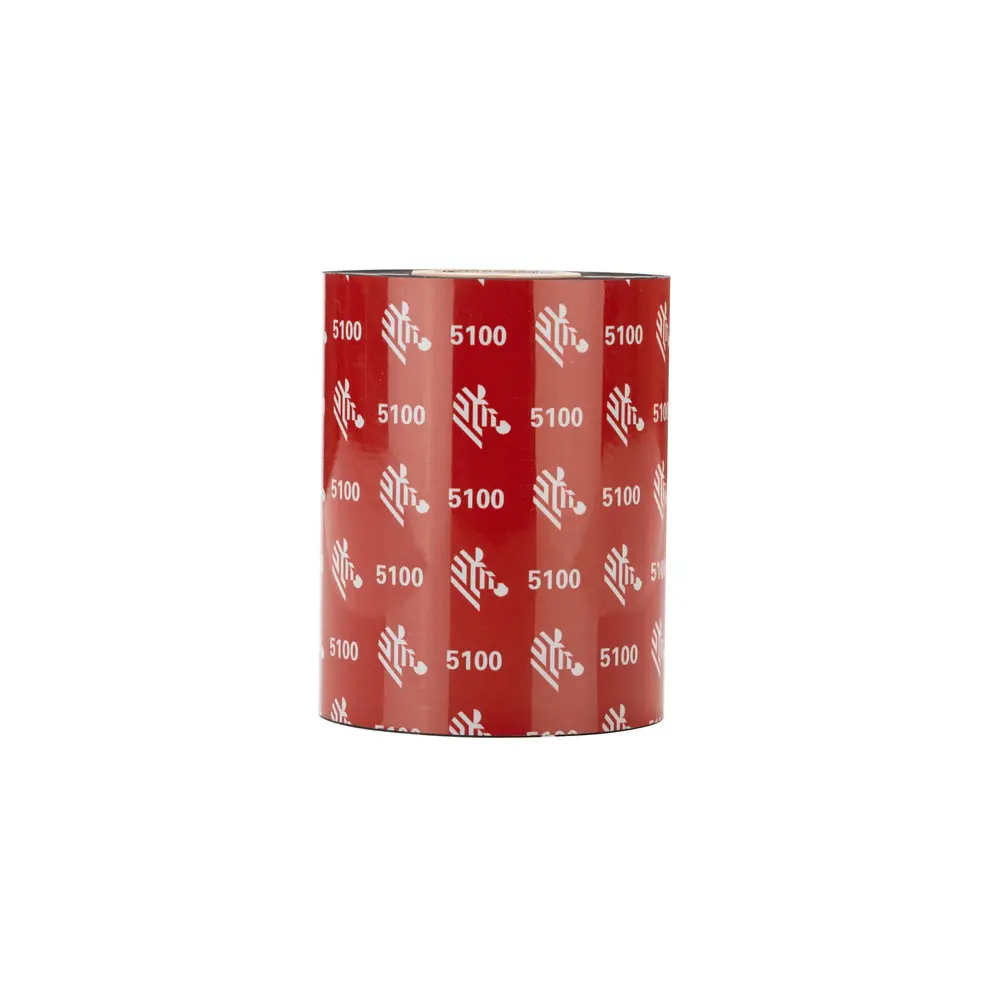 110mm x 450m Ribbon RESINA ZEBRA 5100 RESIN PREMIUM. OUT. Core 25mm, 1 Pulgada. CAJA con 6 Ribbons