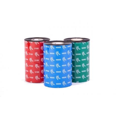 110mm x 450m Ribbon RESINA ZEBRA 5095 RESIN. OUT. Core 25mm, 1 Pulgada. CAJA con 6 Ribbons