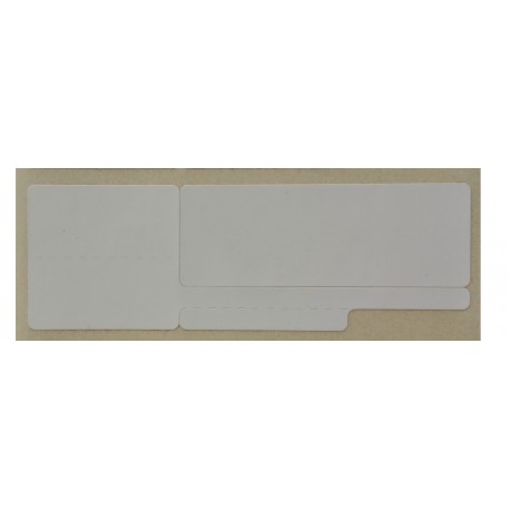 60mm x 20mm Etiquetas Joyería Polipropileno Troquelada. Caja de 6 Rollos con 2.000 Etiquetas Rollo. Total 12.000 Etiquetas. Core 40mm. Uso con Ribbon