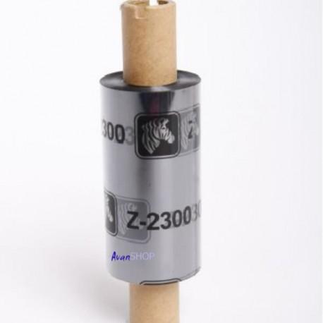 64mm x 74m Ribbon CERA ZEBRA 2300 WAX, CERA, OUT de 12,7mm, Media Pulgada. CAJA con 12 Ribbons