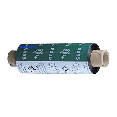 84mm x 74m Ribbon RESINA ZEBRA 5095 RESIN, OUT de 12,7mm Media Pulgada. CAJA con 12 Ribbons