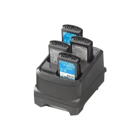 [SAC-MC33-4SCHG-01] Zebra Cargador 4 Baterías MC3300. Pedir a Parte PWR-BGA12V50W0WW, CBL DC-388A1-01 y Cable C13