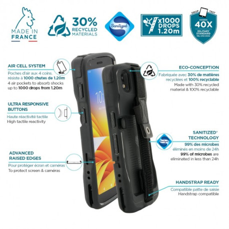 [052057] Mobilis Funda Reforzada para Zebra TC22 y TC27. Incluye Correa