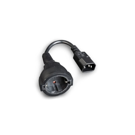 [CABLE-SCHUCKOH-C14M-015] CABLE Alimentación SCHUCKO HEMBRA A C14 MACHO 15cm