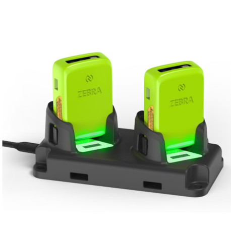 [CRD-RS2X-2SCHG-01] Zebra Cargador 2-Slot para Dos RS2100. Requiere Alimentador PWR-WUA5V12W0EU y Cable CBL-TC5X-USBC2A-01