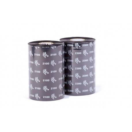 [02300BK11045] 110mm x 450m Ribbon CERA ZEBRA 2300 WAX. OUT. Core 25mm 1 Pulgada. CAJA con 12 Ribbons